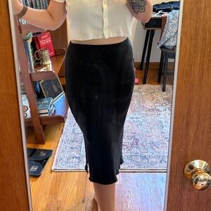 American Eagle Black Midi Bodycon Skirt